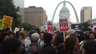 Illustration for article titled St. Louis Protests: ‘Just Because They Have a Badge’ Doesn’t Mean That They Can Kill Us